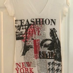 Express V-Neck Graphic Tee